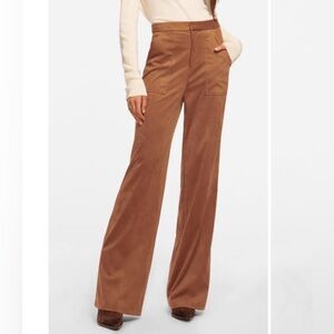 Ramy Brook Edwina Faux Suede Wide Leg Pants Size 6